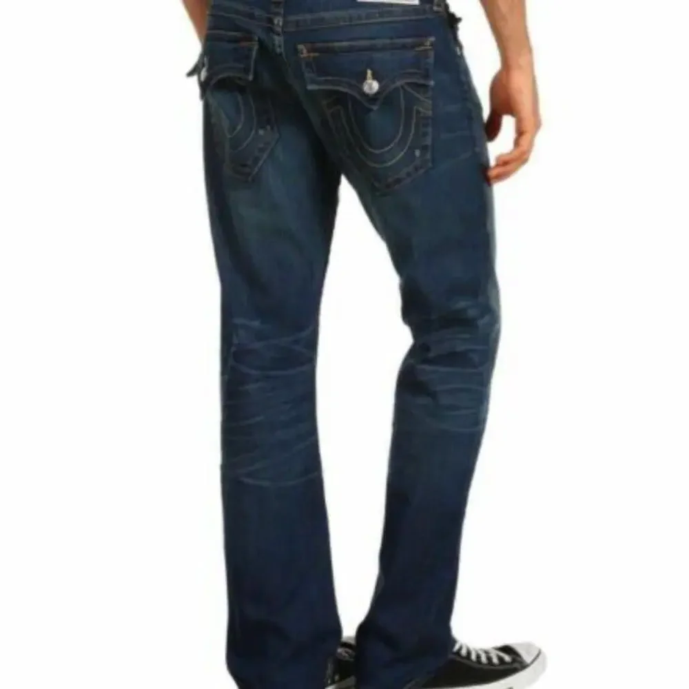 True Religion Ricky Straight - Dark/Black Denim - 32/30 COI Mexico